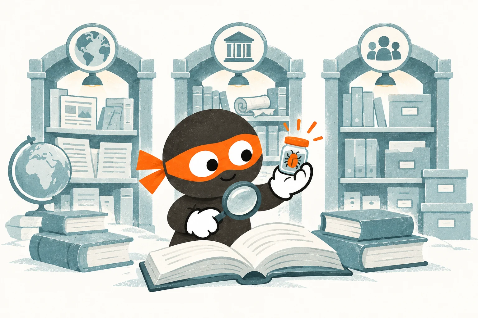 Zero checking a specimen against three research archives