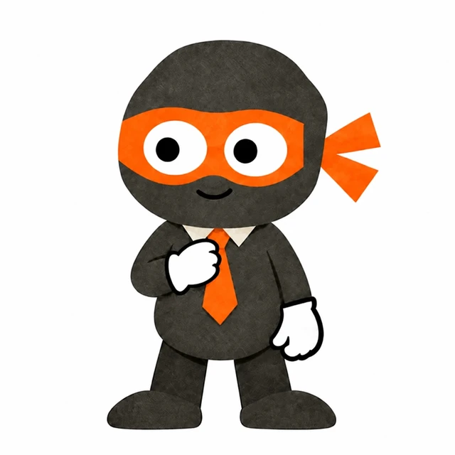Zero straightening his orange tie, ready for enterprise work