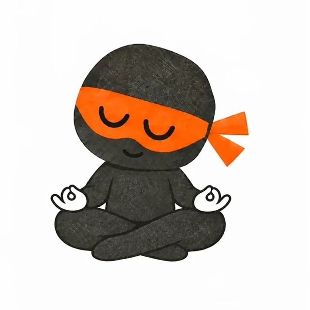 Zero hovering peacefully in meditation